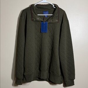 Wilkens Bros Heritage Collection Men’s Quarter Button Sweater Forest Green XL